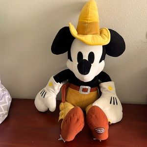 Disney Store Exclusive 20” MICKEY MOUSE 2 GUN Western Cowboy Plush